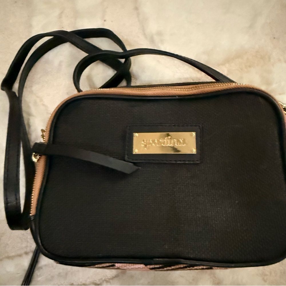 Spartina 449 Black and Tan Crossbody Bag